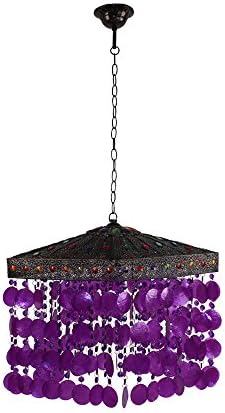 Pendant Lights High Brightness E14 Light Source American Style Samiya Shell Chandelier Creative Purple Aisle Bedroom Restaurant Chandelier Chain: 45 CM (Adjustable) 110-240 Volts AC Voltage