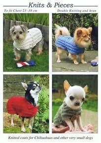 Knits &amp; Pieces  Knits &amp; Pieces Knitted Coats For Chihuahuas &amp; Other Very Small Dogs Knitting Pattern
