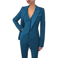 Dames Pak 2-Delig Casual Pak Dames Elegant Professioneel Slank Enkele Rij Knopen Kantoorwerk Jas Mode Gestreept Feest Diner Schoolfeest Bruiloft Blazer Broek,Olive green,XS