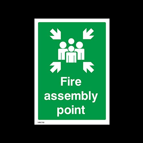 Fire Assembly Point Plastic Sign with 4 Pre-Drilled Holes (MISC132) - No Parking, Private Property, Access, Disabled Parking, Vehicle, Warning