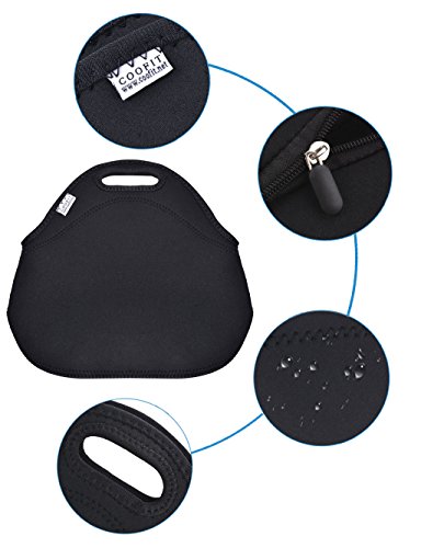 Lunch Taschen,Coofit Neopren Lunchtasche Kühltasche Wiederverwendbare Wasserdicht Isoliert Picknicktasche für Kinder,Mädchen,Frauen - 3