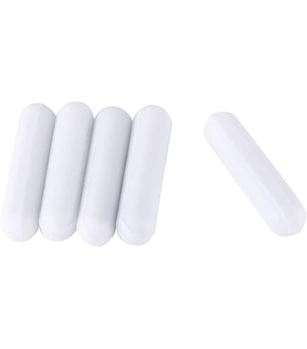 4 Barre Magnetiche Per Agitazione TIDTALEO In PP Bianco – Rotori Da Laboratorio Per Miscelatore, Superficie Liscia E Facili Da Pulire, Misure 20x7 Mm