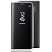 Produktbild Coollee Galaxy A7 2018 Hülle [360 Grad] Schutz Hüllen [Spiegel] Clear View Handytasche [Auto Sleep/Wake Up] PU Leder Standing Handyhülle, Ultra Dünn Klapphülle Case Etui Full Cover, Schwarz