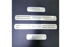 EAMILY 4 Pezzi Acciaio Inox Battitacco, per FIAT 500L 2014-2022 Auto Prevenire L'Usura Benvenuto Pedaliera