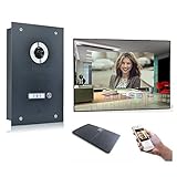  Video Türsprechanlage Gegensprechanlage mit 7\'\' Monitor Kamera 170° Anthrazit, Farbe: Mit, Größe: 1x7\'\' Monitor mit WLAN Schnittstelle