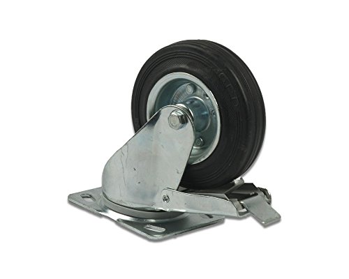 RUOTA GIREVOLE CON FRENO A PIASTRA EPBS/2 150MM.