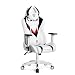 Produktbild Diablo X-Hunt Gaming Stuhl Schreibtischstuhl Bürostuhl Ergonomisches Design Verstellbare Armlehnen Perforation Kunstleder Wippfunktion (weiß-schwarz, L)
