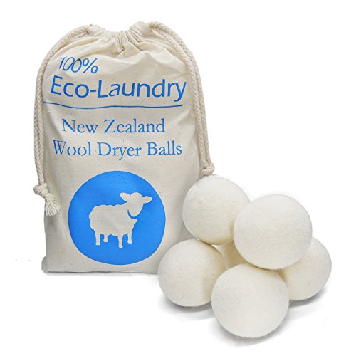 Bestoss Wolle Trocknerbälle 6-XL-Pack Durchmesser-7cm Wäsche Trockner Natürliche Weichspüler Alternative Neuseeländischer Trocknerkugeln