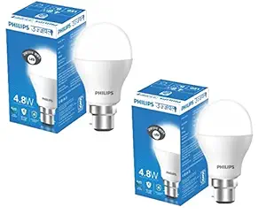 Philips Ujjwal 4.8-watt White LED Bulb,Base:B22(Pack of 2)