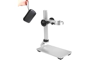 CAINDA Aluminum Alloy Microscope Stand Holder for Digital Microscope, Stable And Durable, Adjusted Up and Down, Metal Stand Bracket with Portable Carrying Case