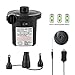 Produktbild Tuomico 1300mHA Wiederaufladbare Elektrische Luftpumpe,Schnellbefüllter Akkubetriebene Luftpumpe/Deflator für Luftmatratze/Luftboot/Aufblasbare Produkte mit 3 USB-Adaptern