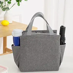 Abhsant Lunch Bags for Women and Men, Leak-Proof Water-Resistant Cooler Tote Bag Container for Adults, Kids, Light-Weight Portable Lunch Box for Office Work, Outdoor, Picnic, School|| Random colour ||