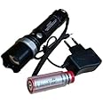 ARINO (ZOOMABLE+Flash Mode(1YR Warranty) FLAMEPROOF Torch LED Projector Type FIRE Proof Torch Rechargeable Torch Metal Body Heavy Duty Torch Long Range Torch (Charger + Torch + Battery) FLAMEPROOF