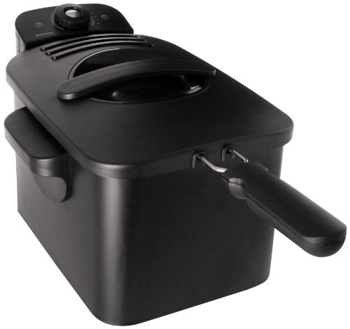 Inventum GF431B Kaltzonen Fritteuse, 3 Liter, 2200 Watt, Metallgehäuse, schwarz