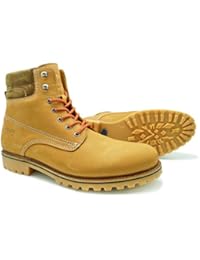 Pielsa 12641 - Bota de montaña de cordones color amarillo para hombre