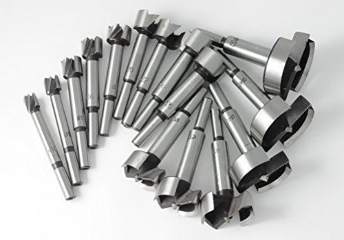 Forstnerbohrer-Satz 15-tlg, LOSE ohne Kassette, Holzbohrer, Kunstlochbohrer, 10 bis 50 mm