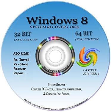 COMPLETE Re INSTALL Repair Restore WINDOWS 8 32/64 bit Premium DVD Disk