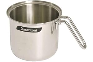 Barazzoni Bollilatte ø12 cm, Made in Italy, Capacità 0,9 lt, Acciaio Inox 18/10, Induzione+Gas. Triplo fondo. PFAS free. Linea Bonita