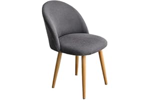 POIUYT Coprisedia con Schienale 4/6 Pezzi Fodere Coprisedia Elasticizzato Elegante per Sala da Pranzo Ufficio Coprisedia con Schienale Rotondo Jacqaurd Lavabile (Color : A, Size : 6PCS)