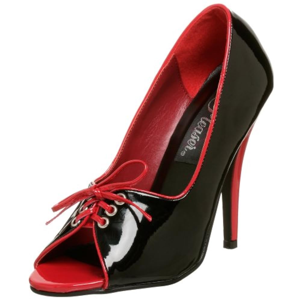 Туфли черно красные. Женские туфли lt76 red / black. туфли женские красно черные. pumps обувь. pleaser обувь бордовые.