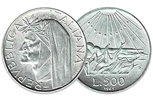 LaVecchiaScatola 1965 Repubblica 500 Lire 'Dante Alighieri' in Argento 835 (11gr)