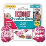 Kong Puppy Kong Goodie Bone Spielzeug-Knochen und Leckerli-Spender für zahnende Welpen Größe S/M