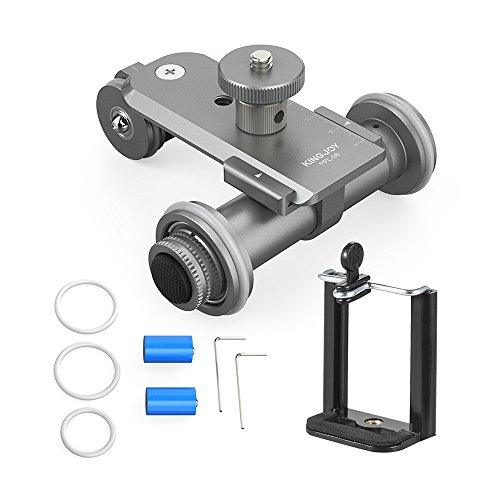 Andoer Kingjoy PPL-06 motoris     lectrique 3 roues vid  o poulie voiture Dolly Rolling Slider Skater pour Canon Nikon Sony DSLR cam  ra   Clip support Smartphone pour iPhone 7 7s 6 6s Samsung Huawei