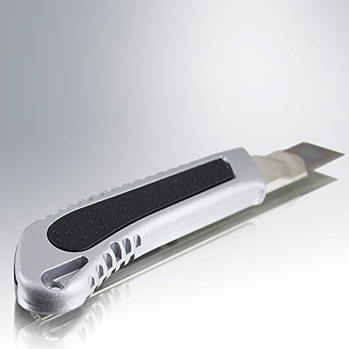 10 Alu Cuttermesser Teppichmesser Kartonmesser Aluminium inklusive 10 Stahl Ersatzklingen 18mm - 3