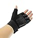 Produktbild VIVENS Ultraleicht Fitness Handschuhe Trainingshandschuhe mit Adjustable Handgelenkstütze und Safe Geleinlage Silikon Palm für Krafttraining Gewichtheben und Bodybuilding Damen Herren (M, schwarz)