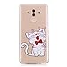 Produktbild Shinyzone Bunt Transparent Hülle für Huawei Mate 10 Pro,Kreativ Lächeln Katze Muster Ultra Flexibel TPU Dauerhaft Schutzhülle für Huawei Mate 10 Pro
