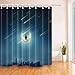 Produktbild NBE Einfache und stilvolle Drucken stereoskopischen 3D-Moon Boot Form Badezimmer Duschvorhang Wasserdicht und Anti-schimmel Polyester Duschvorhang (Größe: 180 * 180 cm).