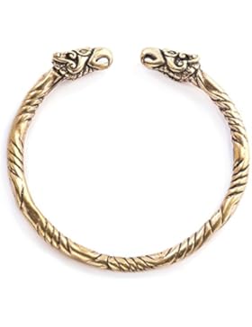 WINDALF Großer Männer Armreif HUGIN & MUNIN Ø 7.8 cm Odins Raben Bronze