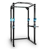 KLIMMZUGSTANGE: Als Doppelstange mit vertikalen und schrägen Verbindern bietet die im oberen Rahmen angebrachte Klimmzugstange multiple Griffmöglichkeiten und erlaubt so die Durchführung aller Klimmzugübungen - egal ob im Rist-, Kamm- oder Hammergriff.