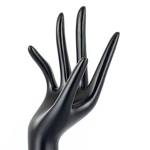 Schmuckhalter schwarz Schmuckhand Dekohand Ringhalter Schmuckständer Hand Halter Schmuck 34cm - 2