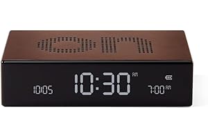 Lexon Flip Premium Sveglia LCD in diversi Colori (Rojo/Negro)