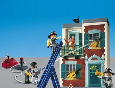 Preisvergleich Produktbild PLAYMOBIL® 5705 - Feuerwehr Rettungsset mit Hauselement