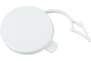 X AUTOHAUX Front Right Bumper Tow Hook Cover Fit for VW - 1 Pcs White