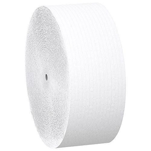Scott Essential Jumbo Roll JR. Coreless Toilet Paper (07005), 1-PLY, White, 12 Rolls/Case, 2,300' / Roll