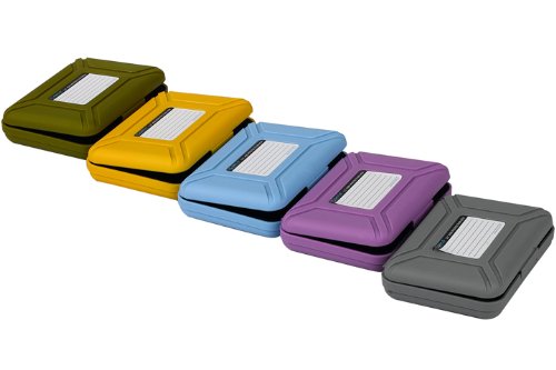 5 X ORICO PHX-35 Plastik Schutzhüllen für 8.9 cm 3,5 Zoll Festplatten Festplattengehäuse HDD Festplatten-Gehäuse / Enclosure Festplatte Schutztasche (Grau+Lila+Gelb+Blau+Grün) - 3