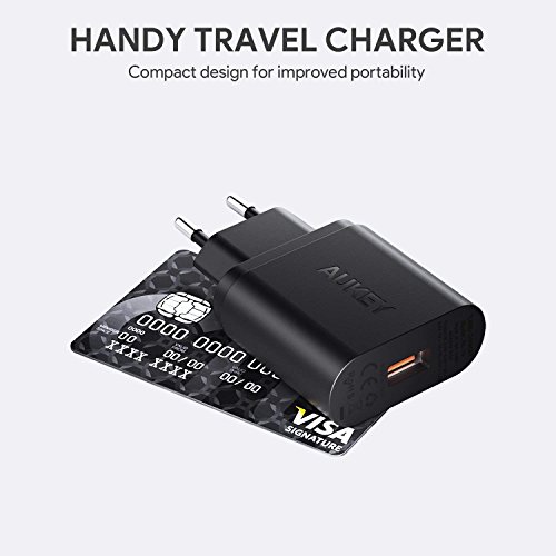 AUKEY Quick Charge 3 0 Chargeur Secteur USB 19 5W Chargeur Mural pour Samsung Galaxy S8 S8  Note 8  LG G5 G6  Nexus 5X 6P  HTC 10  iPhone XS   iPhone XS Max   iPhone XR  iPad Pro Air  Moto G4 etc 