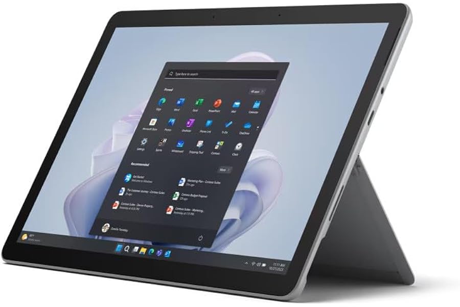 Microsoft 2023 Surface Go 4 mit Intel N200 (10,5-zoll, 8GB RAM, 128GB SSD) Platin (Generalüberholt)