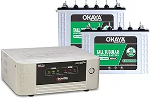 Microtek SW E?+ 1825 + OPHT 23036 Tubular Inverter Battery (200 AH)