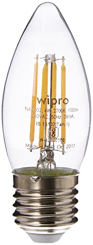 Garnet 4W Classic Candle Led Bulb E27 Warm (White, Yellow, Pack of 2)