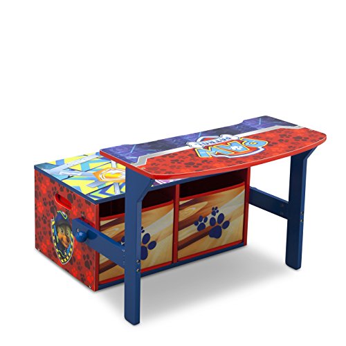DELTA CHILDREN TB83332PW Banc/Bureau 3 en 1 Motif Pat' Patrouille Bois Rouge 62,23 x 43,18 x 57,15 cm