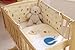 Clair de Lune ABC Quilt and Bumper Set for a Rocking Crib/Cradle