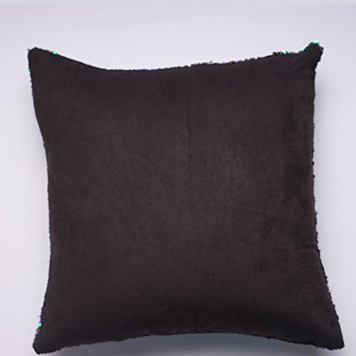 Homelava Pailletten kissen Glitzer Pailletten Kissenbezug Startseite Schlafzimmer Sofakissen Kissenabdeckung 40x40cm,Grün + Schwarz - 8