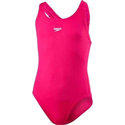 Speedo End+ Mdlt 1Pce Jf, Costume da Bagno Bambina, Rosa Elettrico, 9-10 Anni