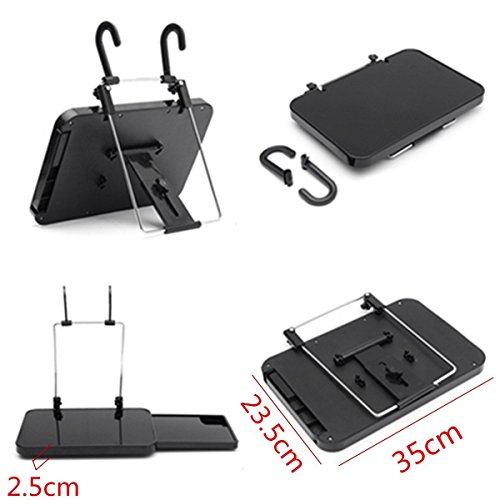 Auto-Laptop-Schreibtisch, Multi-funktionale Portable faltbare Auto-Tablett, Lenkrad Schreibtisch & Autositz zurück Laptop-Tisch, Ernährung & Entertainment Cup Holder-Convenience (#1(340*300*40mm)) - 4