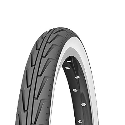 Michelin City J Confort, Pneu Vélo Junior, Tringle Rigide, Noir/Blanc, 500 A