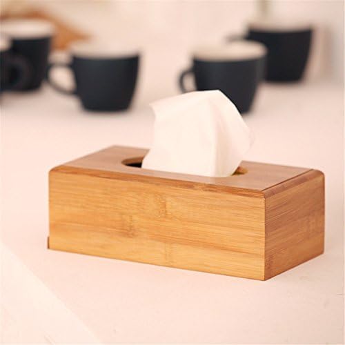 SimonshopHome Office Car Tissue Box Holder Wood Bathroom Facial Tissue Box Cover Napkin Dispenser (23X11.5X8.5cm)